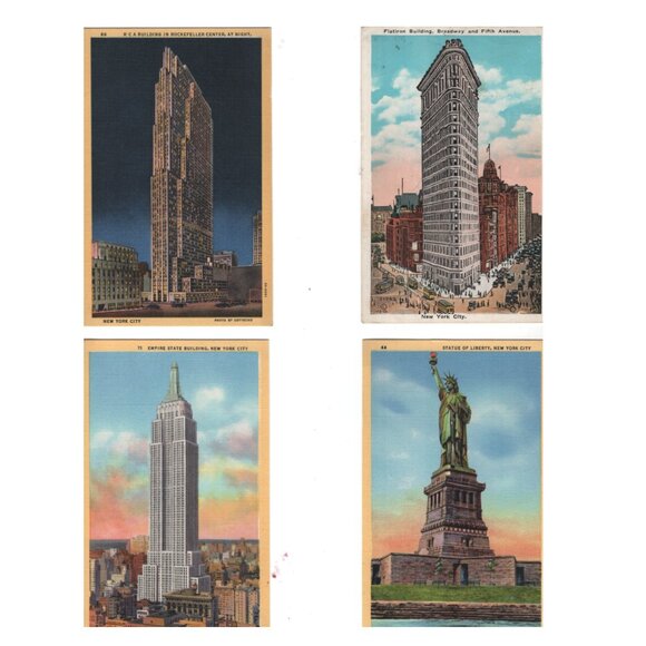 New York City 11 Vintage Postcards Color Places Scenes Attractions - Picture 6 of 7